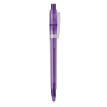 Matte plastic pen, gemaakt in de EU, met blauwe inkt kleur paars vijfde weergave