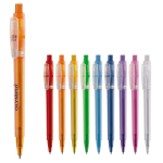 Matte plastic pen, gemaakt in de EU, met blauwe inkt