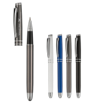 Aluminium rollerpen met bijpassende dop en blauwe inkt