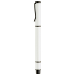 Metalen pen met blauwe inkt en gele markeerpen 2-in-1 kleur wit