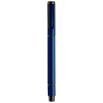 Metalen pen met blauwe inkt en gele markeerpen 2-in-1 kleur donkerblauw tweede weergave