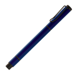 Metalen pen met blauwe inkt en gele markeerpen 2-in-1 kleur donkerblauw derde weergave