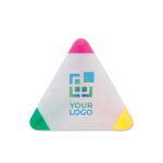Fluorescerende marker met groene, fuchsia en gele kleur Triangle Green met afdrukgebied