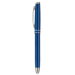 Set van 1 rollerpen met dop en 1 draaipen kleur donkerblauw achtste weergave