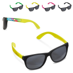 Neon zonnebril met zwarte frames UV400-bescherming
