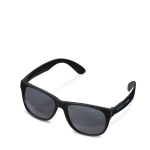 Neon zonnebril met zwarte frames UV400-bescherming met afdrukgebied