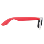 Neon zonnebril met ijseffect frames UV400-bescherming kleur doorzichtig rood tweede weergave