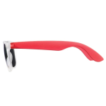 Neon zonnebril met ijseffect frames UV400-bescherming kleur doorzichtig rood derde weergave