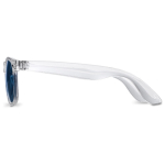 Transparante zonnebril met gekleurde frames UV400-bescherming kleur doorzichtig blauw derde weergave