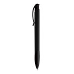 Witte plastic pen met gekleurde gebogen clip, gemaakt in de EU derde weergave