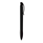 Witte plastic pen met gekleurde gebogen clip, gemaakt in de EU vijfde weergave
