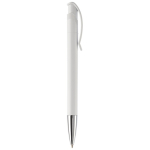 Witte plastic pen met details op de drukknop kleur wit vijfde weergave