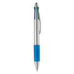 Multifunctionele pen 4-in-1 met gekleurde grip kleur blauw vijfde weergave