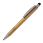 Bamboe en tarwestro pen met gekleurde stylus kleur zwart derde weergave