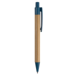Bamboe en tarwestro pen met gekleurde details kleur blauw vijfde weergave