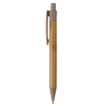 Bamboe en tarwestro pen met gekleurde details kleur grijs