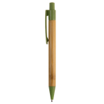 Bamboe en tarwestro pen met gekleurde details kleur groen