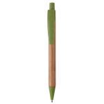 Bamboe en tarwestro pen met gekleurde details kleur groen tweede weergave