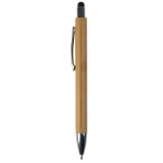 Bamboe pen met gekleurde stylus voor touchscreen kleur zwart