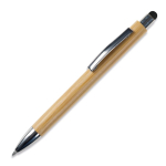 Bamboe pen met gekleurde stylus voor touchscreen kleur zwart derde weergave