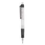 Transparante pen van biologisch afbreekbaar materiaal met kleurdetails kleur zwart