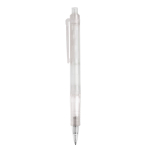 Transparante pen van biologisch afbreekbaar materiaal met kleurdetails kleur wit