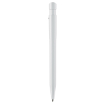 Stilolinea pen gemaakt van 100% gerecycled plastic met blauwe inkt kleur wit vierde weergave