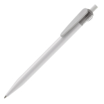 Witte plastic pen met origineel clipontwerp