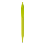 Witte plastic pen met gekleurde gebogen clip tweede weergave