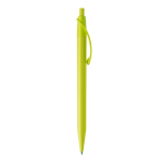 Witte plastic pen met gekleurde gebogen clip vijfde weergave