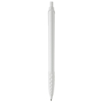 Witte pen met gekleurde details en getextureerde grip kleur wit vierde weergave