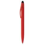 Plastic draaipen met zwarte stylus kleur rood