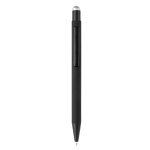 Metalen pen met gekleurde stylus en gegraveerd logo kleur zilver tweede weergave