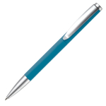 Aluminium draaipen met metalen clip en punt kleur blauw derde weergave