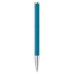 Aluminium draaipen met metalen clip en punt kleur blauw vierde weergave