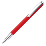 Aluminium draaipen met metalen clip en punt kleur rood derde weergave