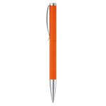 Aluminium draaipen met metalen clip en punt kleur oranje
