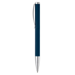Aluminium draaipen met metalen clip en punt kleur donkerblauw