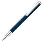 Aluminium draaipen met metalen clip en punt kleur donkerblauw derde weergave