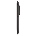 Gemetalliseerde plastic pen met clip en blauwe jumbo navulling kleur zwart vijfde weergave