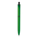 Gemetalliseerde plastic pen met clip en blauwe jumbo navulling tweede weergave