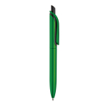 Gemetalliseerde plastic pen met clip en blauwe jumbo navulling vijfde weergave