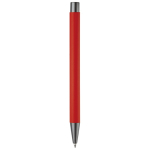 Aluminium pen met soft-touch afwerking en blauwe inkt kleur rood vierde weergave