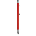 Aluminium pen met soft-touch afwerking en blauwe inkt kleur rood vijfde weergave