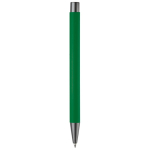 Aluminium pen met soft-touch afwerking en blauwe inkt kleur groen vierde weergave