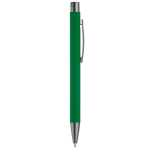 Aluminium pen met soft-touch afwerking en blauwe inkt kleur groen vijfde weergave