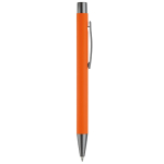 Aluminium pen met soft-touch afwerking en blauwe inkt kleur oranje vijfde weergave