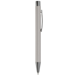 Aluminium pen met soft-touch afwerking en blauwe inkt kleur lichtgrijs vijfde weergave