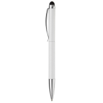 Metalen draaipen met stylus aan de bovenkant kleur wit