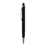 Aluminium pen met soft-touch afwerking in kleuren kleur zwart